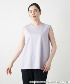 Leilian PLUS HOUSE / レリアンプラスハウス カットソー | 【店舗人気】刺繍ノースリーブカットソー【Leilian WHITE LABEL】