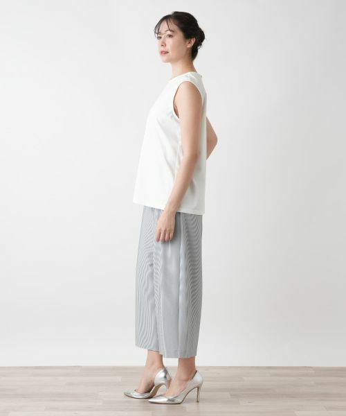 Leilian PLUS HOUSE / レリアンプラスハウス 【店舗人気】刺繍ノースリーブカットソー【Leilian WHITE LABEL】 店舗人気】七分袖カットソー|レリアン プラスハウス | レリアン