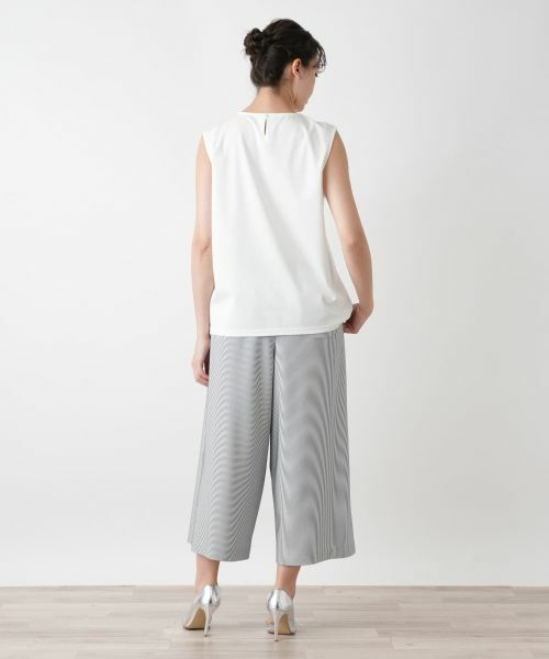 Leilian PLUS HOUSE / レリアンプラスハウス カットソー | 【店舗人気】刺繍ノースリーブカットソー【Leilian WHITE LABEL】 | 詳細3