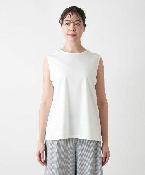 Leilian PLUS HOUSE / レリアンプラスハウス カットソー | 【店舗人気】刺繍ノースリーブカットソー【Leilian WHITE LABEL】 | 詳細4