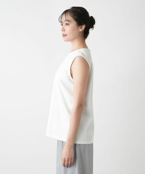 Leilian PLUS HOUSE / レリアンプラスハウス カットソー | 【店舗人気】刺繍ノースリーブカットソー【Leilian WHITE LABEL】 | 詳細5