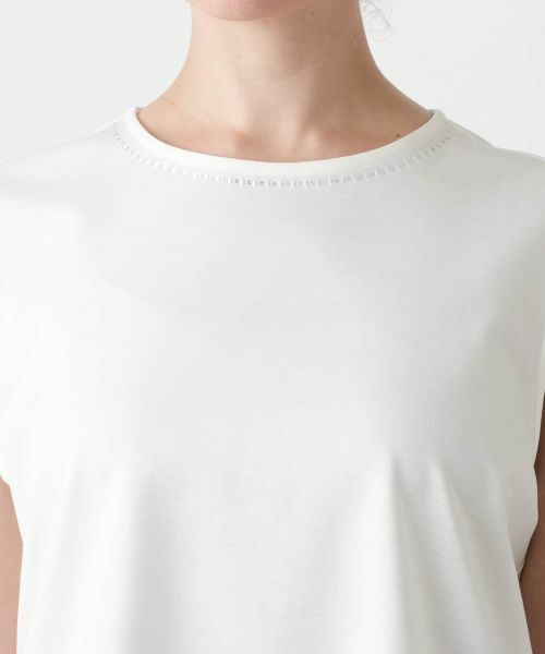 Leilian PLUS HOUSE / レリアンプラスハウス カットソー | 【店舗人気】刺繍ノースリーブカットソー【Leilian WHITE LABEL】 | 詳細7