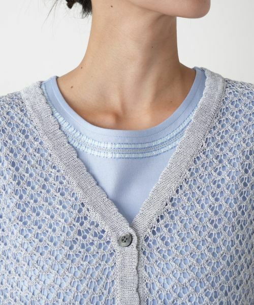 Leilian PLUS HOUSE / レリアンプラスハウス カーディガン・ボレロ | かぎ編みVネックカーディガン【Leilian WHITE LABEL】 | 詳細13