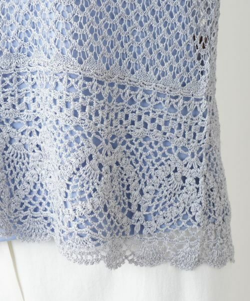 Leilian PLUS HOUSE / レリアンプラスハウス カーディガン・ボレロ | かぎ編みVネックカーディガン【Leilian WHITE LABEL】 | 詳細16