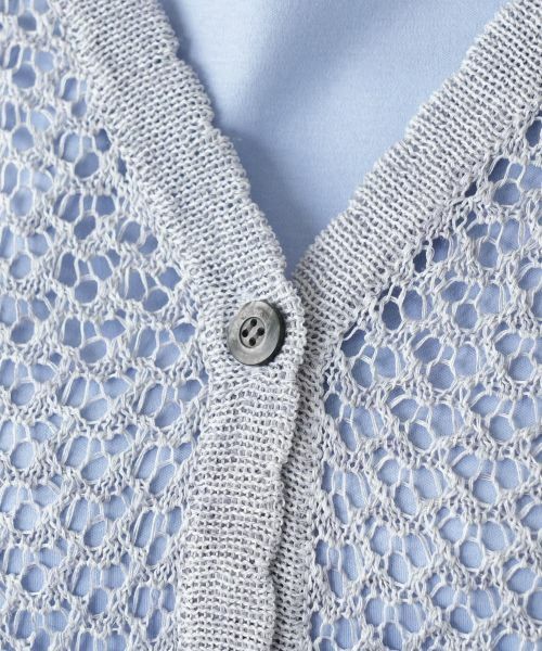 Leilian PLUS HOUSE / レリアンプラスハウス カーディガン・ボレロ | かぎ編みVネックカーディガン【Leilian WHITE LABEL】 | 詳細17