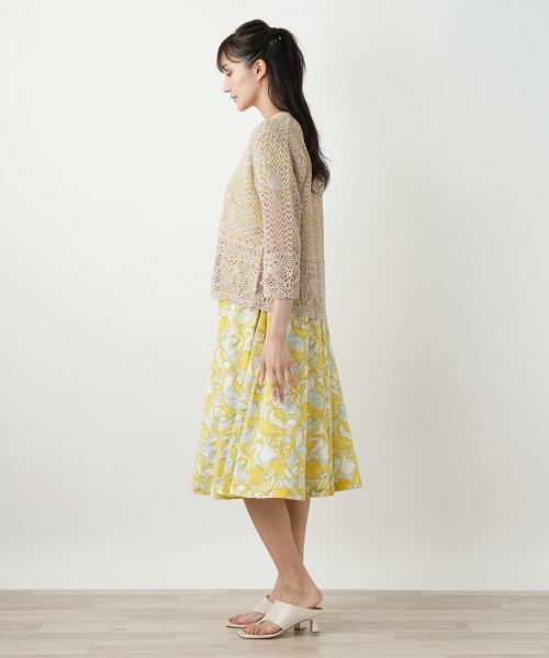 Leilian PLUS HOUSE / レリアンプラスハウス カーディガン・ボレロ | かぎ編みVネックカーディガン【Leilian WHITE LABEL】 | 詳細5