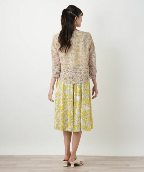 Leilian PLUS HOUSE / レリアンプラスハウス カーディガン・ボレロ | かぎ編みVネックカーディガン【Leilian WHITE LABEL】 | 詳細6