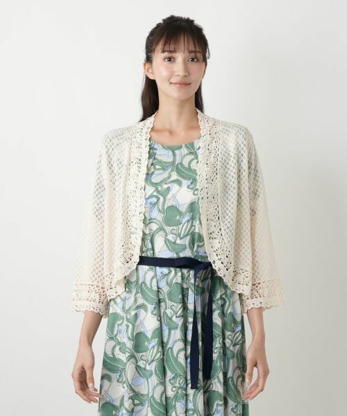 Leilian PLUS HOUSE / レリアンプラスハウス カーディガン・ボレロ | かぎ編みレースカーディガン【Leilian WHITE LABEL】 | 詳細10
