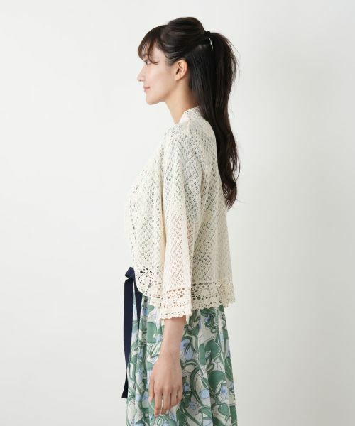 Leilian PLUS HOUSE / レリアンプラスハウス カーディガン・ボレロ | かぎ編みレースカーディガン【Leilian WHITE LABEL】 | 詳細11
