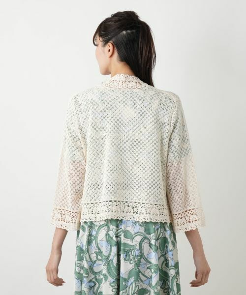 Leilian PLUS HOUSE / レリアンプラスハウス カーディガン・ボレロ | かぎ編みレースカーディガン【Leilian WHITE LABEL】 | 詳細12