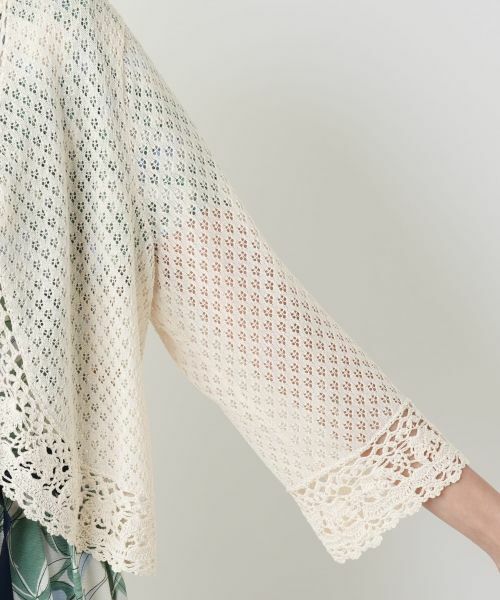 Leilian PLUS HOUSE / レリアンプラスハウス カーディガン・ボレロ | かぎ編みレースカーディガン【Leilian WHITE LABEL】 | 詳細15