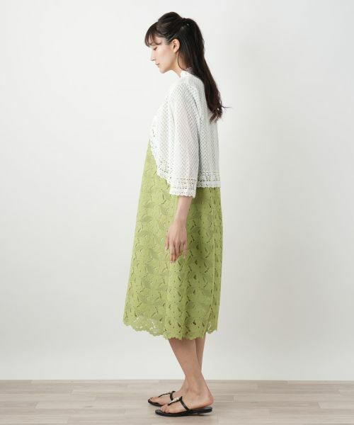 Leilian PLUS HOUSE / レリアンプラスハウス カーディガン・ボレロ | かぎ編みレースカーディガン【Leilian WHITE LABEL】 | 詳細2