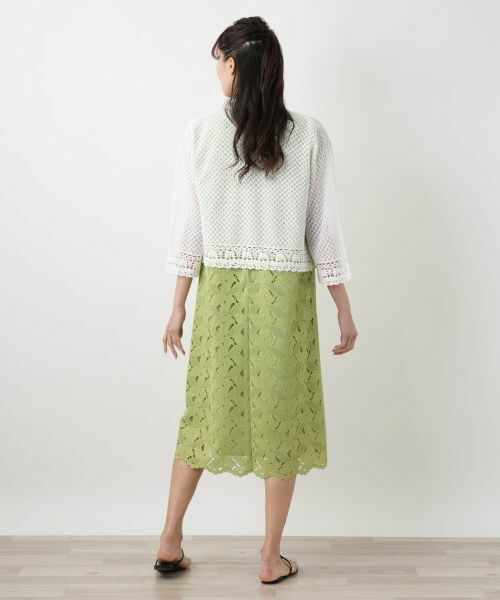 Leilian PLUS HOUSE / レリアンプラスハウス カーディガン・ボレロ | かぎ編みレースカーディガン【Leilian WHITE LABEL】 | 詳細3