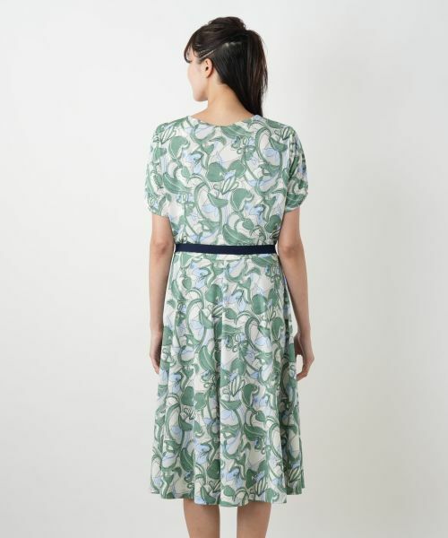 Leilian PLUS HOUSE / レリアンプラスハウス ドレス | フラワープリントフレアワンピース【Leilian WHITE LABEL】 | 詳細10