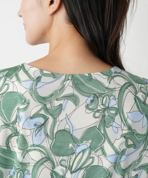 Leilian PLUS HOUSE / レリアンプラスハウス ドレス | フラワープリントフレアワンピース【Leilian WHITE LABEL】 | 詳細12