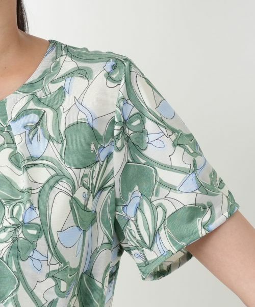 Leilian PLUS HOUSE / レリアンプラスハウス ドレス | フラワープリントフレアワンピース【Leilian WHITE LABEL】 | 詳細13