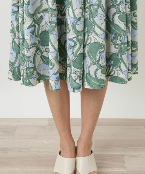 Leilian PLUS HOUSE / レリアンプラスハウス ドレス | フラワープリントフレアワンピース【Leilian WHITE LABEL】 | 詳細15