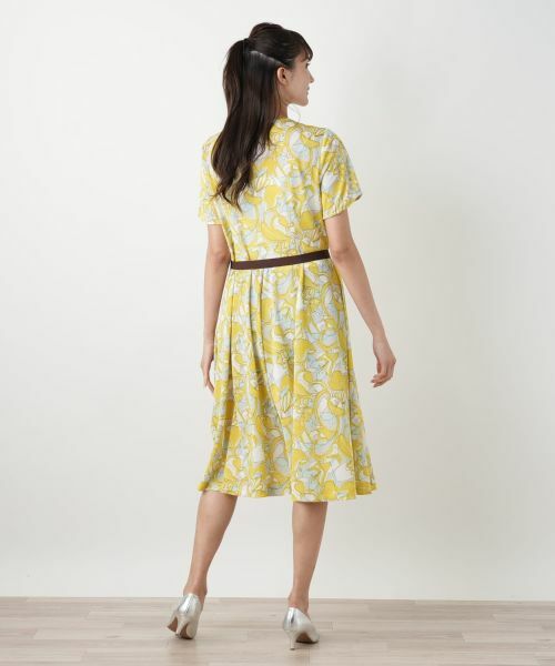 Leilian PLUS HOUSE / レリアンプラスハウス ドレス | フラワープリントフレアワンピース【Leilian WHITE LABEL】 | 詳細3