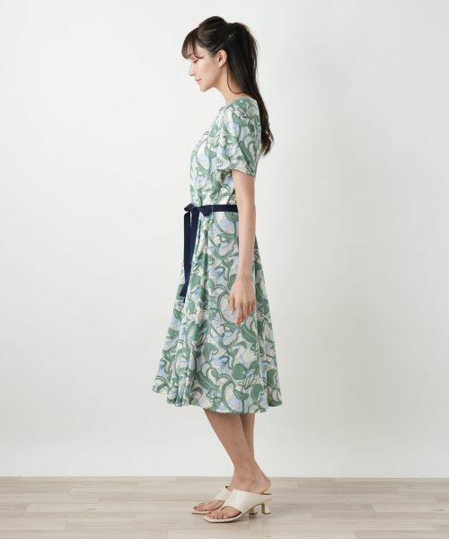 Leilian PLUS HOUSE / レリアンプラスハウス ドレス | フラワープリントフレアワンピース【Leilian WHITE LABEL】 | 詳細5