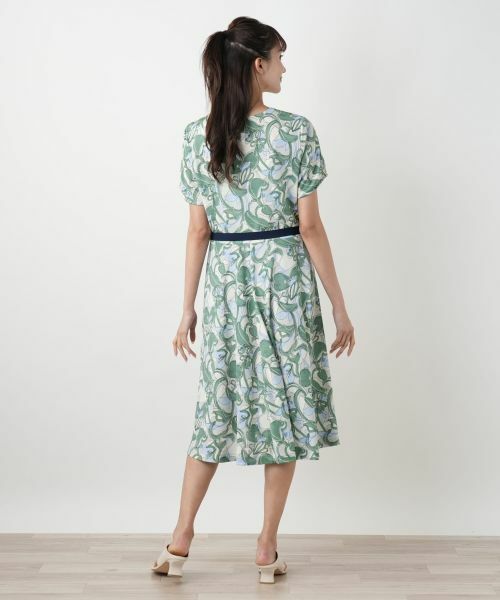 Leilian PLUS HOUSE / レリアンプラスハウス ドレス | フラワープリントフレアワンピース【Leilian WHITE LABEL】 | 詳細6