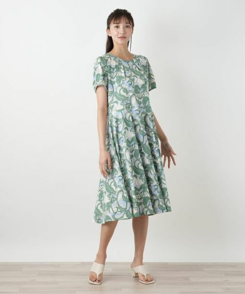 Leilian PLUS HOUSE / レリアンプラスハウス ドレス | フラワープリントフレアワンピース【Leilian WHITE LABEL】 | 詳細7