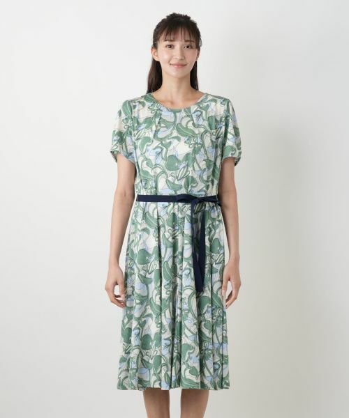 Leilian PLUS HOUSE / レリアンプラスハウス ドレス | フラワープリントフレアワンピース【Leilian WHITE LABEL】 | 詳細8