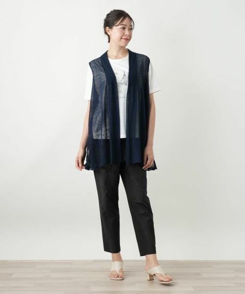 Leilian PLUS HOUSE / レリアンプラスハウス テーラードジャケット | シアーフレアベスト【Leilian WHITE LABEL】 | 詳細1