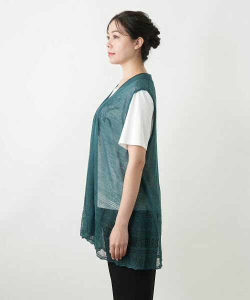 Leilian PLUS HOUSE / レリアンプラスハウス テーラードジャケット | シアーフレアベスト【Leilian WHITE LABEL】 | 詳細11