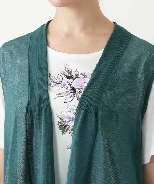 Leilian PLUS HOUSE / レリアンプラスハウス テーラードジャケット | シアーフレアベスト【Leilian WHITE LABEL】 | 詳細13