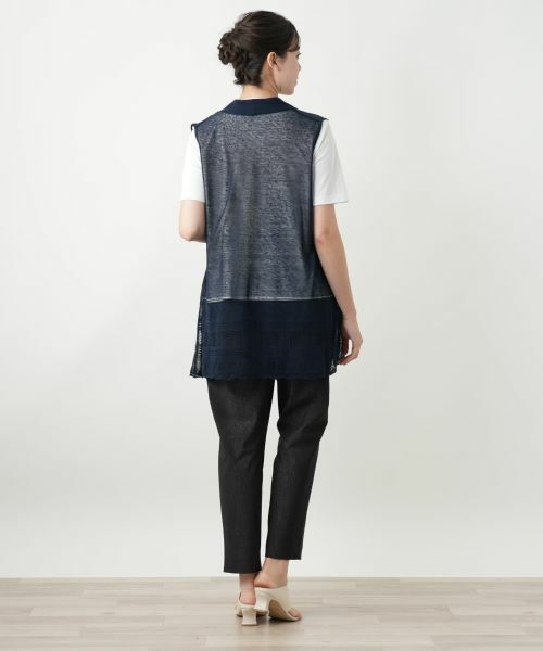 Leilian PLUS HOUSE / レリアンプラスハウス テーラードジャケット | シアーフレアベスト【Leilian WHITE LABEL】 | 詳細3