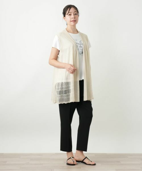 Leilian PLUS HOUSE / レリアンプラスハウス テーラードジャケット | シアーフレアベスト【Leilian WHITE LABEL】 | 詳細4