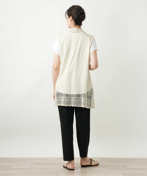 Leilian PLUS HOUSE / レリアンプラスハウス テーラードジャケット | シアーフレアベスト【Leilian WHITE LABEL】 | 詳細6