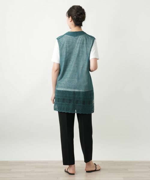 Leilian PLUS HOUSE / レリアンプラスハウス テーラードジャケット | シアーフレアベスト【Leilian WHITE LABEL】 | 詳細9