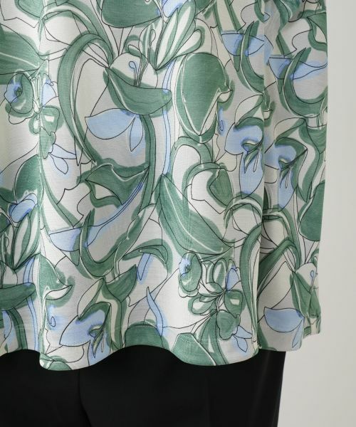 Leilian PLUS HOUSE / レリアンプラスハウス カットソー | 【店舗人気】プリントフレアスリーブカットソー【Leilian WHITE LABEL】 | 詳細13