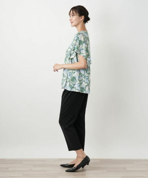 Leilian PLUS HOUSE / レリアンプラスハウス カットソー | 【店舗人気】プリントフレアスリーブカットソー【Leilian WHITE LABEL】 | 詳細5