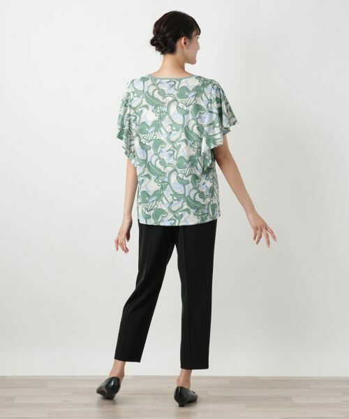 Leilian PLUS HOUSE / レリアンプラスハウス カットソー | 【店舗人気】プリントフレアスリーブカットソー【Leilian WHITE LABEL】 | 詳細6