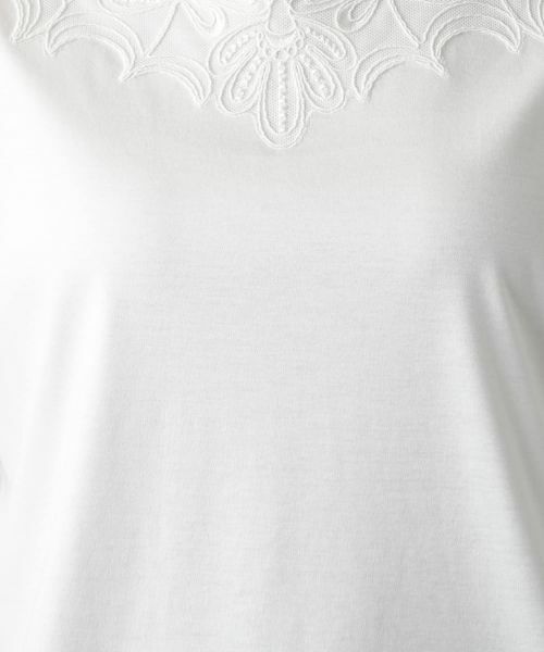 Leilian PLUS HOUSE / レリアンプラスハウス カットソー | フラワー刺繍Tシャツ【Leilian WHITE LABEL】 | 詳細14