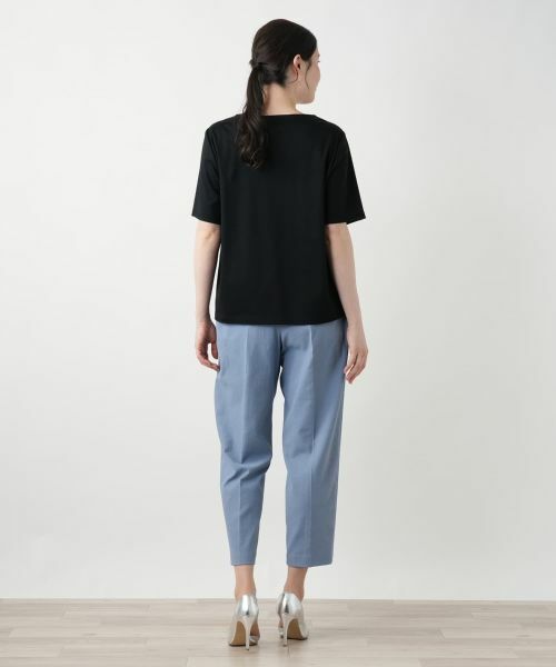 Leilian PLUS HOUSE / レリアンプラスハウス カットソー | フラワー刺繍Tシャツ【Leilian WHITE LABEL】 | 詳細3