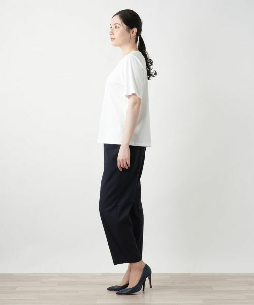 Leilian PLUS HOUSE / レリアンプラスハウス カットソー | フラワー刺繍Tシャツ【Leilian WHITE LABEL】 | 詳細5