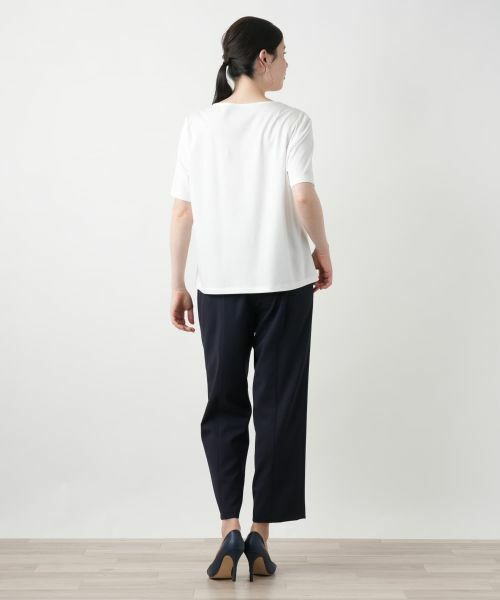 Leilian PLUS HOUSE / レリアンプラスハウス カットソー | フラワー刺繍Tシャツ【Leilian WHITE LABEL】 | 詳細6