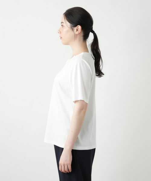 Leilian PLUS HOUSE / レリアンプラスハウス カットソー | フラワー刺繍Tシャツ【Leilian WHITE LABEL】 | 詳細8