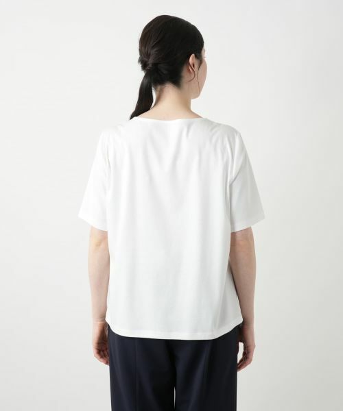 Leilian PLUS HOUSE / レリアンプラスハウス カットソー | フラワー刺繍Tシャツ【Leilian WHITE LABEL】 | 詳細9