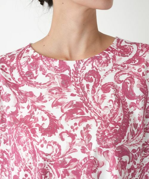 Leilian PLUS HOUSE / レリアンプラスハウス カットソー | ペイズリー柄プリントカットソー【Leilian WHITE LABEL】 | 詳細13