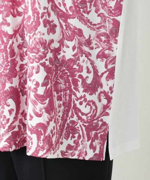 Leilian PLUS HOUSE / レリアンプラスハウス カットソー | ペイズリー柄プリントカットソー【Leilian WHITE LABEL】 | 詳細16