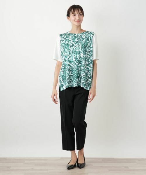 Leilian PLUS HOUSE / レリアンプラスハウス カットソー | ペイズリー柄プリントカットソー【Leilian WHITE LABEL】 | 詳細4