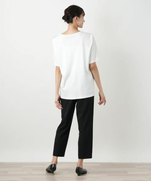 Leilian PLUS HOUSE / レリアンプラスハウス カットソー | ペイズリー柄プリントカットソー【Leilian WHITE LABEL】 | 詳細6