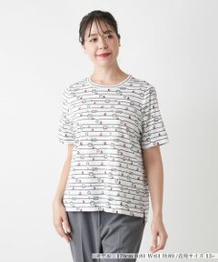 ストライプ切替カットソー【MUSE BY ROCHAS Premiere