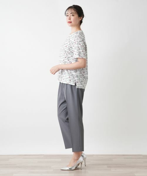 Leilian PLUS HOUSE / レリアンプラスハウス カットソー | 【店舗人気】プリントTシャツ【Leilian WHITE LABEL】 | 詳細2