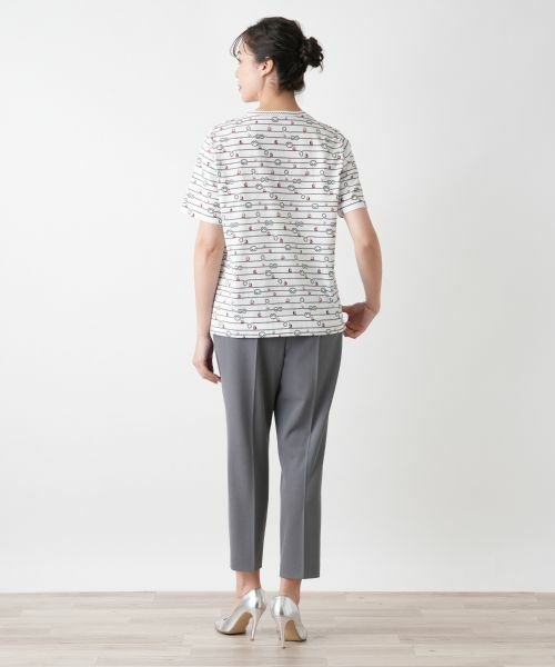 Leilian PLUS HOUSE / レリアンプラスハウス カットソー | 【店舗人気】プリントTシャツ【Leilian WHITE LABEL】 | 詳細3