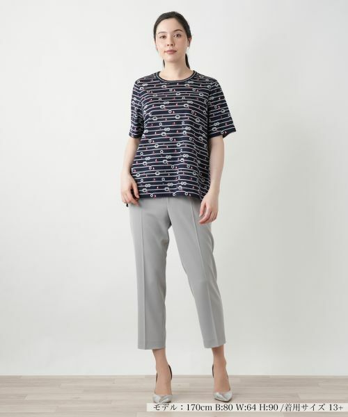 Leilian PLUS HOUSE / レリアンプラスハウス カットソー | 【店舗人気】プリントTシャツ【Leilian WHITE LABEL】 | 詳細4